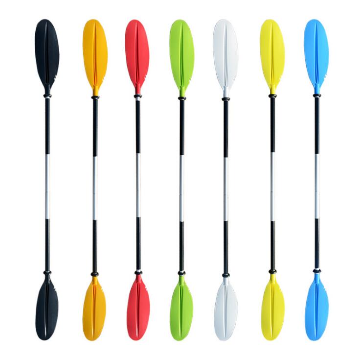 Detachable Canoe Paddle Adjustable Aluminum Paddle Easy to Stow 2 Section Paddle Ideal for Kayak Surf Inflatable Boats 163-215cm Nautical Paddle 